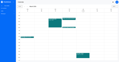 Calendar interface